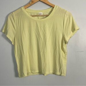 Wilfred green Yellow Women's Crop Top Short sleeve  Size large
